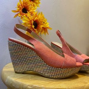 ANNE KLEIN Fortuna Leather Wedge